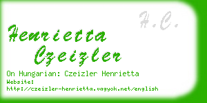 henrietta czeizler business card